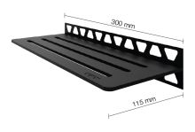 Schlüter-SHELF-W-S1 polica do sprchy, grafitovo čierna mat, 300x115 mm, 1 ks, Wave (1)
