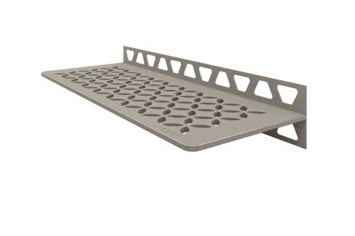 Schlüter-SHELF-W-S1 polica do sprchy, kamenná sivá, 300x115 mm, 1 ks, Floral