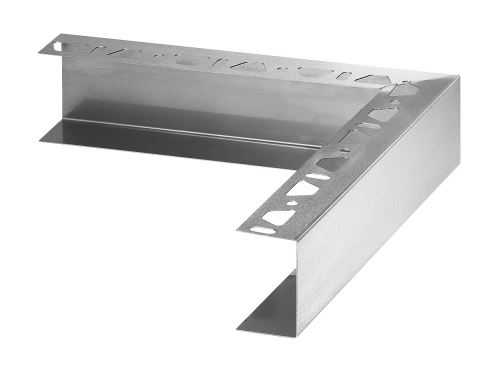 Schlüter-KERDI-BOARD roh U profilu, dierovaný jednostr., nerez kartáč V2A, v: 50 mm, 1 ks