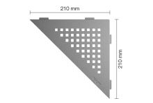 Schlüter-SHELF-E-S1 polica do sprchy, sivá, 210x210 mm, 1 ks, Square (1)