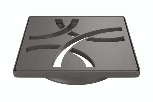 Schlüter-KERDI-DRAIN rošt, tmavý antracit, 10x10 cm, D6, 1 ks