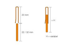 Schlüter-SHOWERPROFILE-RA spádová l. na stenu, nerez kom. slonová kosť, v: 33 mm, d: 1,4 m (2)