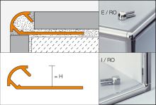 Schlüter-RONDEC-AGSB vonkajší roh, hliník elox grafitovo čierny kartáč, v: 10 mm, 1 ks (1)