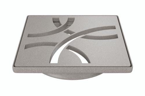 Schlüter-KERDI-DRAIN rošt, kamenná sivá, 10x10 cm, D6, 1 ks