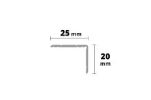 AP5 schodová lišta samolepiaca B, hliník+fólia čerešňa, v: 20 mm, š: 25 mm, d: 0,9 m (2)