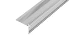 AP44/1 schodová lišta predvŕtaná ACARA, hliník elox striebro, 20x42 mm, 2,7 m, pre hr: 3 mm