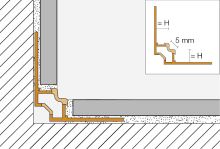 Schlüter-DILEX-EF lišta pre kútové škáry, PVC sivá, v: 8 mm, d: 2,5 m (1)