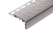 Schlüter-TREP-V60 schodová lišta, hliník komaxit kamenná sivá, v: 12,5 mm, d: 2 m