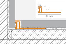 Schlüter-DILEX-BWA napájacia lišta, PVC sivá, v: 4,5 mm, d: 2,5 m (2)