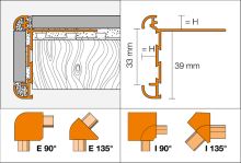 Schlüter-RONDEC-STEP-CT vonkajší roh 90 st., hliník elox prírodný, v: 8 mm, 1 ks (1)