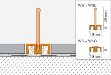 Schlüter-SHOWERPROFILE-WS protipretek. lišta, elox prír., v: 8 mm, š: 19 mm, d: 2,5 m (2)