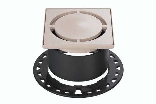 Schlüter-KERDI-DRAIN rošt + rámik, krémová, 10x10 cm, D7 Pure, 1 ks