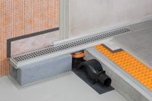 Schlüter-KERDI-LINE-F lineárny žľab, nerez V2A, v: 97 mm, DN 50, 1100 mm, 1 ks (1)
