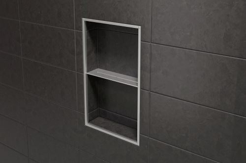 Schlüter-SHELF-N-S1 polica do sprchy, brilantná biela mat, 300x87 mm, 1 ks, Pure