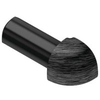 Schlüter-RONDEC-AGSB vonkajší roh, hliník elox grafitovo čierny kartáč, v: 12,5 mm, 1 ks