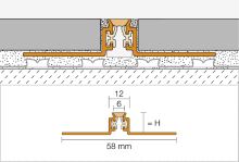 Schlüter-DILEX-AKWS dilatačná lišta, hliník komaxit sivá, v: 12,5 mm, d: 2,5 m (2)