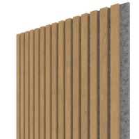 WALL CONCEPT akustický panel Dub rustic, sivý filc + MDF, 2750x604x21 mm, 1,66 m2