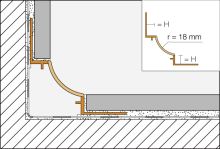 Schlüter-DILEX-HKW žliabková lišta, PVC sivá, v: 11 mm, d: 2,5 m (2)