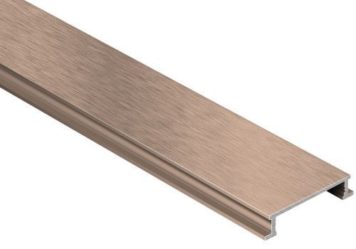 Schlüter-DESIGNLINE-AKGB listela, hliník elox meď kartáč, v: 6 mm, š: 25 mm, d: 2,5 m