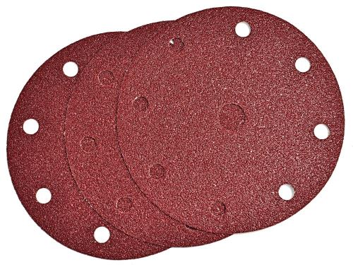 ROLL Brúsne kotúče na suchý zips, priemer 150 mm, 9 dier, zrnitosť 40, 50 ks