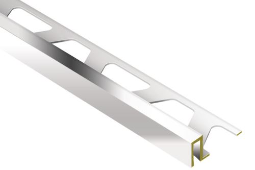 Schlüter-DECO-MC ukončovacia lišta, mosadz chrómovaná, v: 9 mm, š: 6 mm, d: 2,5 m