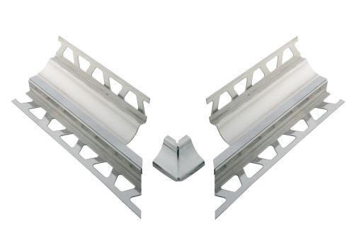 Schlüter-DILEX-HKS sada rohov, nerez pastelovo sivá V2A, v: 18 mm, v2: 7 mm, 1 ks