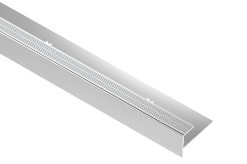 Schlüter-VINPRO-STEP schod. lišta pre vinyl, hliník elox chróm kartáč, v: 11 mm, d: 2,5 m
