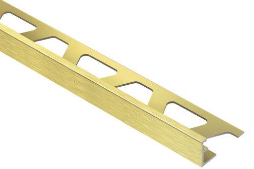 Schlüter-SCHIENE-AMGB ukonč. lišta "L", hliník elox mosadz kartáč, v: 12,5 mm, d: 2,5 m
