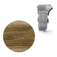 AP28 vnútorný roh pre soklovú lištu NGF56, PVC flexibilný dub starený, 56 mm, 1 ks