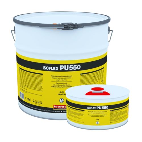 ISOMAT ISOFLEX-PU 550 Dvojzložková polyuretánová hydroizolačná membrána bez rozpúšťadiel, béžová, 12,5 kg