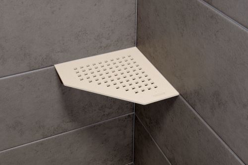 Schlüter-SHELF-E-S2 polica do sprchy, sivá, 195x195 mm, 1 ks, Square