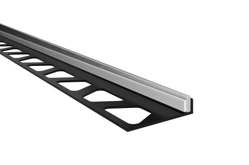 Schlüter-SHOWERPROFILE-SA spádový klin, nerez kartáč V2A, v: 5 mm, d: 2 m