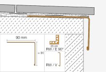 Schlüter-BARA-RW balkónová lišta, nerez V2A, v: 120 mm, d: 2,5 m (1)