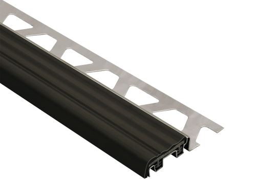 Schlüter-TREP-S schodová lišta, nerez grafitovo čierna V2A, v: 10 mm, d: 2,5 m