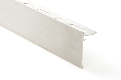 Schlüter-SCHIENE-STEP-EB ukonč. l. prac. dosky, kartáč V2A, v: 9 mm, v2: 39 mm, d: 2,5 m