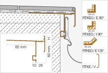 Schlüter-BARA-RTKEG vonkajší roh 135 st., hliník komaxit pastelovo sivá, v: 18 mm, 1 ks Schlüter-BARA-RTKEG vonkajší roh 135 st., hliník komaxit pastelovo sivá, v: 18 mm, 1 ks
