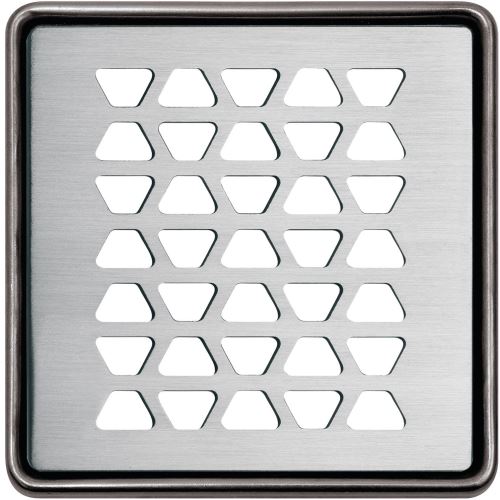Schlüter-KERDI-DRAIN rošt + rámik, nerez kartáč V2A, 10x10 cm, D2 Trapezoid, 1 ks