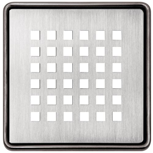 Schlüter-KERDI-DRAIN rošt + rámik, nerez kartáč V2A, 10x10 cm, D3, zápach. uzávierka, 1 ks