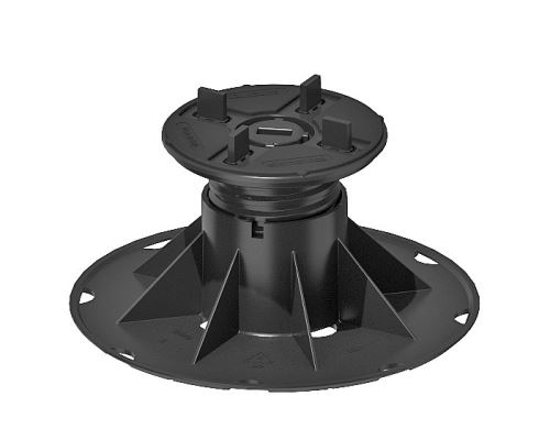 Výškovo nastaviteľná podložka BASIC NERO so samovyrovnávacou hlavou, 80-128 mm, BN4