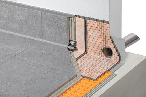 Schlüter-KERDI-DRAIN-SP chrlič, nerez V2A, pr: 45 mm, d: 25 cm