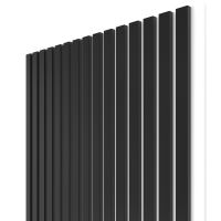 WALL CONCEPT akustický panel čierna, biely filc + MDF, 2750x604x21 mm, 1,66 m2