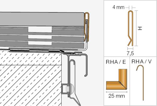 Schlüter-BARA-RHA spojka, hliník komaxit sivá metalíza, v: 90 mm, 1 ks