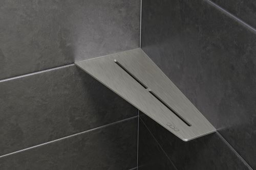 Schlüter-SHELF-E-S3 polica do sprchy, grafitovo čierna mat, 154x295 mm, 1 ks, Pure