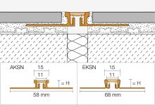 Schlüter-DILEX-EKSN lišta pre obvodové škáry, svetlo béžová V4A, v: 8 mm, d: 2,5 m (2)