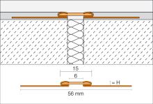 Schlüter-DILEX-EKSB lišta pre obvodové škáry, nerez kam. sivá V2A, v: 6 mm, d: 2,5 m (2)