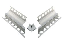 Schlüter-DILEX-HKS sada rohov, nerez pastelovo sivá V2A, v: 25 mm, v2: 11 mm, 1 ks