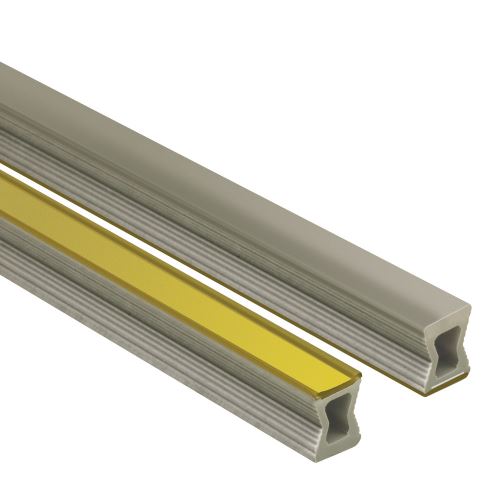Schlüter-DILEX-EZ ozdobná dilatačná lišta, PVC mosadz / sivá, v: 9 mm, d: 2,5 m