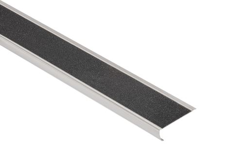 Schlüter-TREP-GL schod. lišta, nerez grafit. čierna V2A, v: 2 mm, d: 1 m