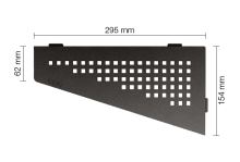 Schlüter-SHELF-E-S3 polica do sprchy, tmavý antracit, 154x295 mm, 1 ks, Square (1)