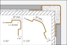 Schlüter-ECK-EB lišta na ochranu rohu, nerez kartáč V2A, v: 11 mm, š: 37 mm, d: 2 m (2)
